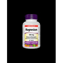 Magnesium/ Магнезий 500 mg x 60 таблетки с оптимална абсорбция Webber Naturals