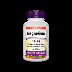 Magnesium/ Магнезий 500 mg x 60 таблетки с оптимална абсорбция Webber Naturals