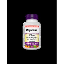 Magnesium/ Магнезий 250 mg x 100 каплети Webber Naturals