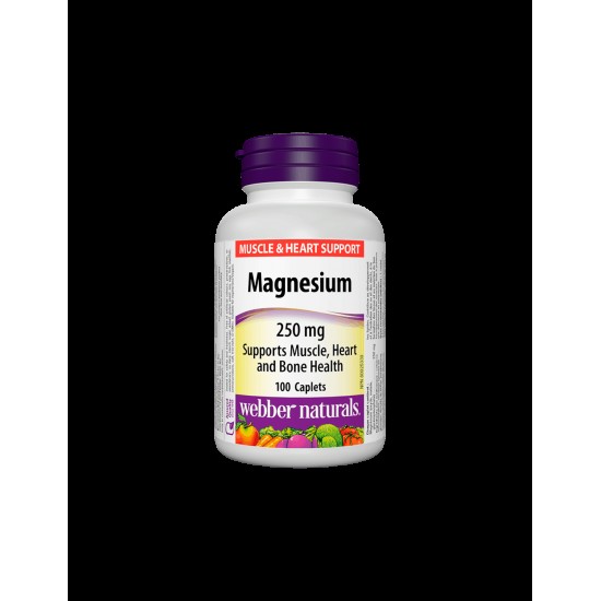 Magnesium/ Магнезий 250 mg x 100 каплети Webber Naturals