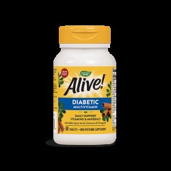 Мултивитамини за диабетици Whole food Алайв! - Alive! Diabetic Multivitamin, 60 таблетки Nature’s Way