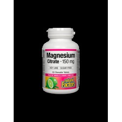 Magnesium Citrate/ Магнезий (цитрат) 150 mg х 60 дъвчащи таблетки Natural Factors