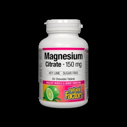 Magnesium Citrate/ Магнезий (цитрат) 150 mg х 60 дъвчащи таблетки Natural Factors