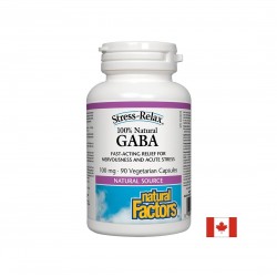 GABA 100% Natural/ Гама-АминоБутирова Киселина 100 mg х 90 капсули Natural Factors