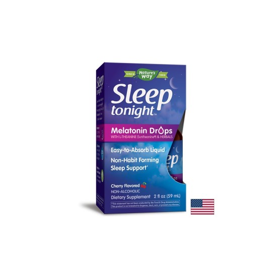 Sleep Tonight™ / Мелатонин, Л-теанин и билки (капки) х 59 ml