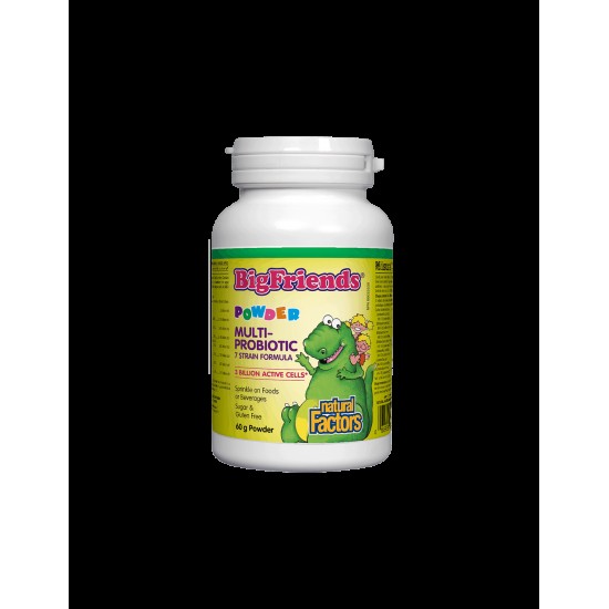 Multi-Probiotic Powder Big Friends®/ Мулти пробиотик за деца 3 млрд. активни пробиотици x 60 g пудра Natural Factors