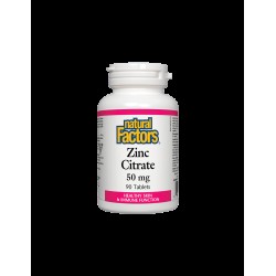 Zinc Citrate / Цинк (цитрат) 50 mg х 90 таблетки Natural Factors