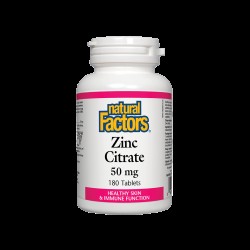 Zinc Citrate / Цинк (цитрат) 50 mg х 180 таблетки Natural Factors