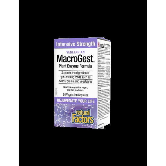 MacroGest™ Plant Enzyme Formula - Храносмилателни ензими, 60 капсули Natural Factors