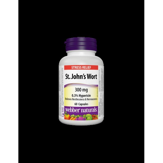 St. Johns Wort / Жълт кантарион, 300 mg, 60 капсули Webber Naturals