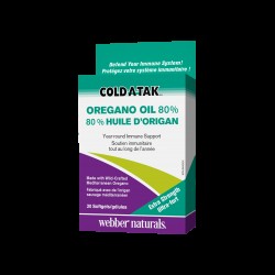 Cold-A-Tak® Oregano Oil Extra Strength / Риган (масло / 80% карвакрол), 180 mg, 30 софтгел капсули