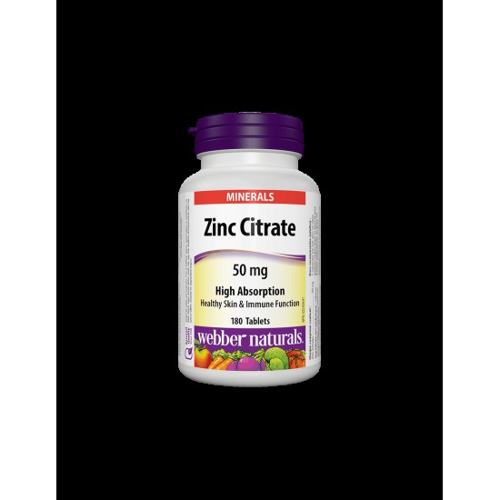 Zinc Citrate / Цинк (цитрат), 50 mg, 180 таблетки