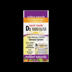 Витамин D3 /течен/ 1000 IU x 25 ml, 100 дози Webber Naturals