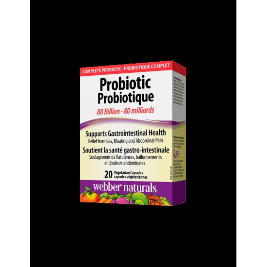 Probiotic 80 billion / Пробиотик, 80 млрд. активни пробиотици, 20 капсули Webber Naturals