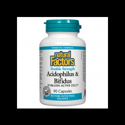 Acidophilus & Bifidus 10 Billion Active Cells Double Strength / Ацидофилус бифидус, 10 милиарда активни пробиотици, 90 капсули