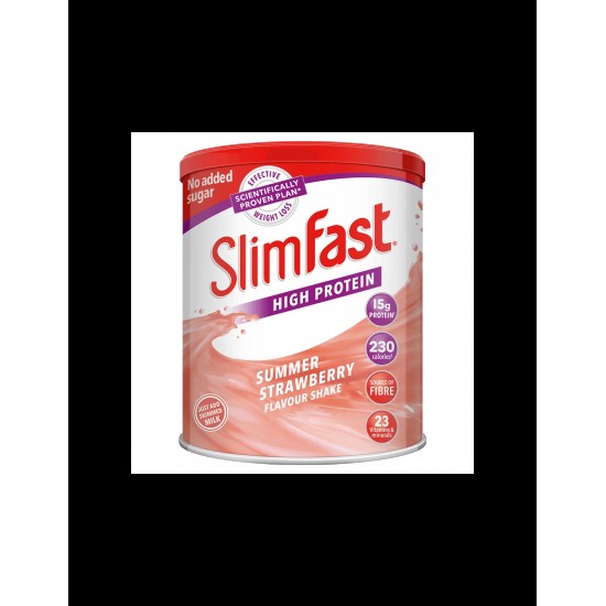 SlimFast® High Protein / Протеинов шейк за контрол на теглото, 438 g, с вкус на ягода