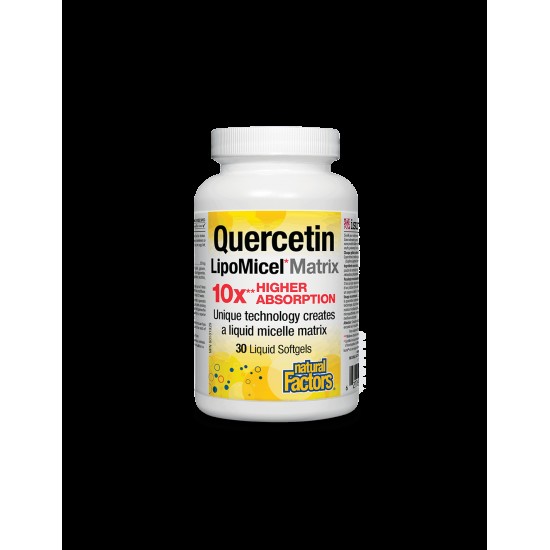 Quercetin LipoMicel Matrix 10 X Higher Absorption / Кверцетин, 250 mg, 30 софтгел капсули Natural Factors