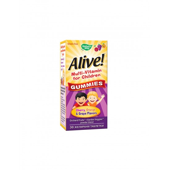 Alive! Multi-Vitamin for Children Gummies / Алайв! Мултивитамини за деца, 30 желирани таблетки Nature’s Way