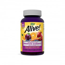 Alive! Women’s 50+ Premium Gummies multivitamin / Алайв! Премиум мултивитамини за жени 50+ , 75 желирани таблетки Nature’s Way