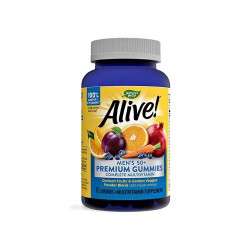 Alive! Men’s 50+ Premium Gummies Multivitamin / Алайв! Премиум мултивитамини за мъже 50+, 75 желирани таблетки Nature’s Way