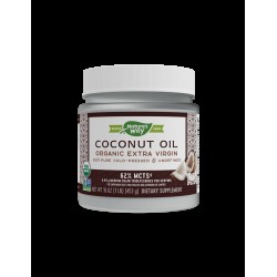 Кокосово масло, 62% MCT мастни киселини - Coconut Oil Organic Extra Virgin, 474 ml, 32 дози Nature’s Way