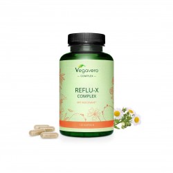 Reflu-X Complex mit Mucosave/ Билкова смес срещу киселинен рефлукс, 120 капсули, 100% Vegan Vegavero