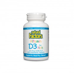 Vitamin D3 for Kids / Витамин D3 за деца 400 IU Natural Factors