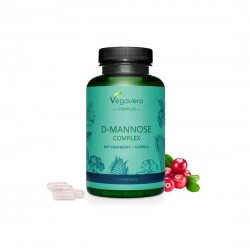 D-Mannose Complex mit Cranberry + Acerola/ Д-маноза комплекс с червена боровинка и ацерола, 120 капсули, 100% Vegan Vegavero