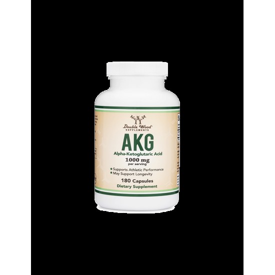 AKG (Alpha Ketoglutaric Acid) / Алфа-кетаглутарова киселина, 180 капсули Double Wood