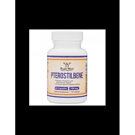 Pterostilbene/ Птеростилбен, 100 mg, 60 капсули Double Wood