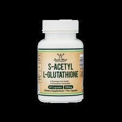 S-Acetyl-L-Glutathione/ S-Ацетил-L-Глутатион, 60 капсули Double Wood