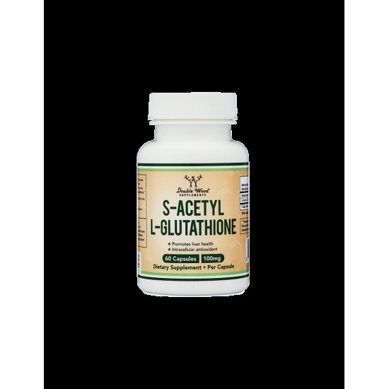 S-Acetyl-L-Glutathione/ S-Ацетил-L-Глутатион, 60 капсули Double Wood