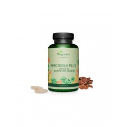 Rhodiola Plus mit Fo-Ti + Sibirischer Ginseng/ Златен корен + Фо-ти и Сибирски женшен, 120 капсули, 100% Vegan