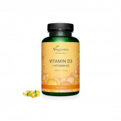 Vitamin D3 + K2/ Витамин D3 1000 IU + К2 100 µg, 120 капсули, 100% Vegan Vegavero