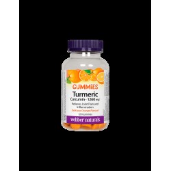 Turmeric Curcumin Gummies / Куркума, 120 желирани таблетки с вкус на портокал Webber Naturals