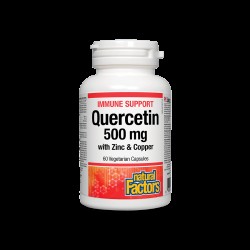 Immune Support Quercetin with Zinc & Copper / Кверцетин с цинк и мед, 60 капсули Natural Factors