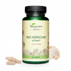 Hericium Bio Extrakt/ Херициум (Лъвска грива) БИО екстракт, 60 капсули, 100 % Vegan Vegavero