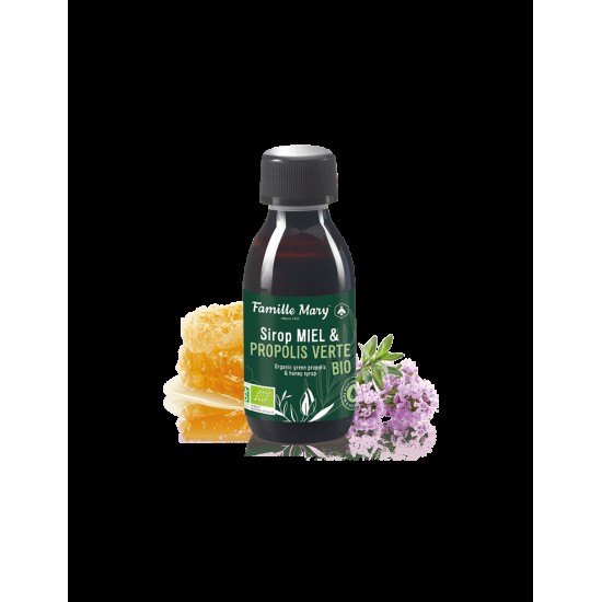 Sirop Miel & Propolis Verte Bio / Сироп с Пчелен мед и Зелен прополис органик, 150 ml Famille Mary