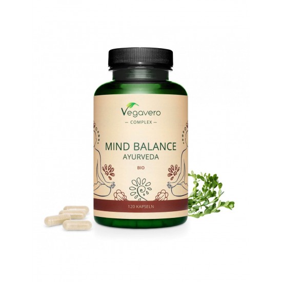 Mind Balance Ayurveda Bio, 120 капсули, 100% Vegan Vegavero