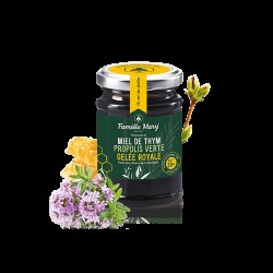 Miel De Thym, Propolis Verte, Gelee Royal /Пчелен мед от мащерка, зелен прополис и пчелно млечице, 200 g Famille Mary