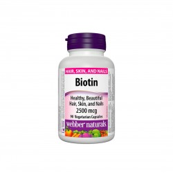 Biotin / Биотин, 2500 µg, 90 капсули Webber Naturals