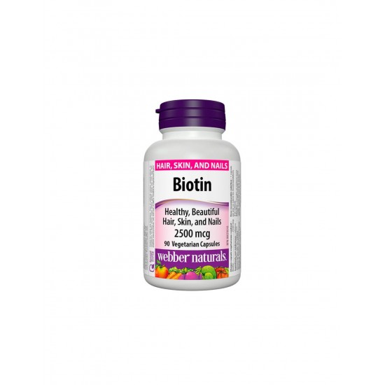 Biotin / Биотин, 2500 µg, 90 капсули Webber Naturals