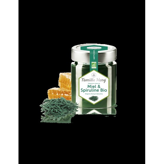 Miel & Spiruline Bio /  Био акациев мед + спирулина, 170 g Famille Mary