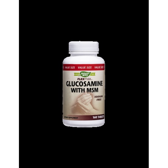 Flexmax™ Glucosamine with MSM/ Глюкозамин Сулфат & МСМ 877 mg х 160 таблетки Nature’s Way