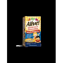 Alive! Children's Chewable Multi-Vitamin / Алайв! Мултивитамини за деца x 30 дъвчащи таблетки Nature’s Way