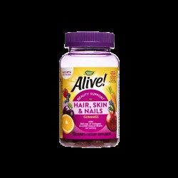 Alive! Hair, Skin & Nails Multivitamin Gummy Premium Formula / Алайв! Коса, кожа и нокти - премиум формула, 60 желирани таблетки Nature’s Way