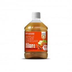 Ябълков оцет + мед от манука и канела - Apple Cider Vinegar with Manuka Honey & Cinnamon (300 MGO), 500 ml