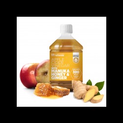 Ябълков оцет + мед от манука и джинджифил - Apple Cider Vinegar with Manuka Honey & Ginger (300 MGO) , 500 ml