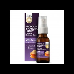 Propolis & Manuka Honey Immune Defence Spray 250 M.E.D/ Спрей за гърло с прополис (250 M.E.D), мед от манука и витамин D3, 20 ml