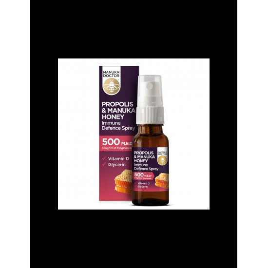 Propolis & Manuka Honey Immune Defence Spray / Спрей за уста за имунна защита с прополис и мед от манука 500 M.E.D, 20 ml